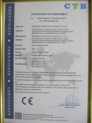 CE - Shenzhen Guanhong Automation Co., Ltd.