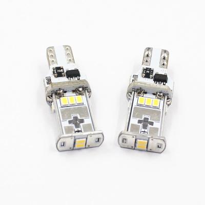 China T15 Reverse Lights Luxury LED NO-Error Lamp W16W T15 15 SMD 2835 White CANBUS T15 T16 912 LED Auto Backup Light Bulbs for sale