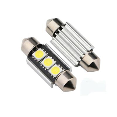 China Canbus Festoon LED Bulb 12V 3SMD 5050 LED Car Map Dome Light Lamp C5W Festoon Interior Interior LED Bulbs for sale