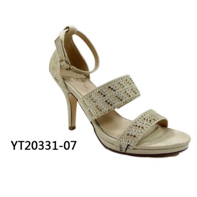 China Anti-smell designer high heel diamond fashionable bling sandals for women 2022 for sale