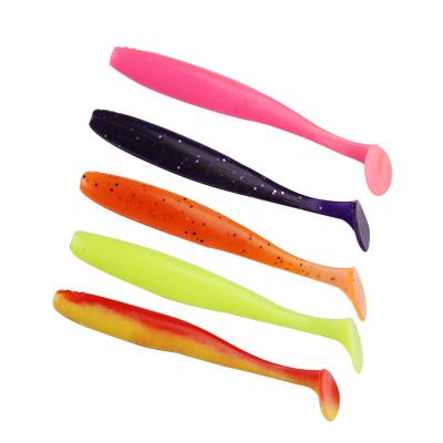 China Silicone Wobbler Fishing Lures 10g 12.5cm Menhaden Bait Soft Carp Bass Lures Double Color Artificial Easy Silicone Jig for sale