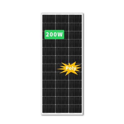 China Factory Sales Solar Street Light Poly Solar System 100W 150W 200W 300W Sun Power 36V 18V 200Watt Solar Panel for sale