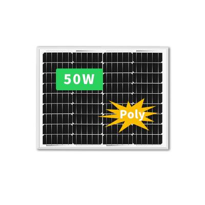 China 18V 36V poly solar power solar system products 50w solar panel solar panels prices small for solar lights for sale