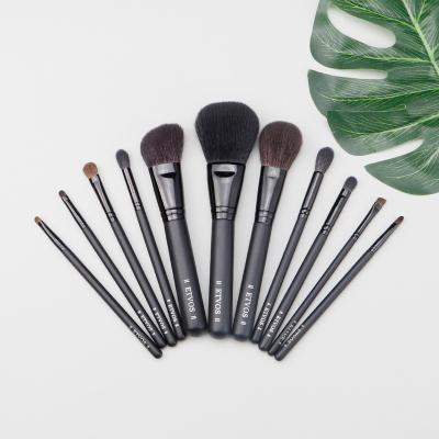 China Real Beginners Portable Animal Hair 11 Hair Beauty Brush Etvos Makeup Smudge Brush Full Set Brush Set for sale