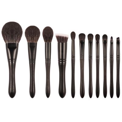 China CHICHODO Fox&Goat&Pony Makeup Brush 11 Cost-Effective Wholesale Luxurious Set Professional Black Brushes for sale