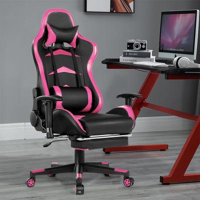 China Wholesale Pink Kursi (Height) Cute Game-Chair RGB Adjustable Led Lightweight PU Leather Gaming Chair Sedie Stuhl Set and Table for sale