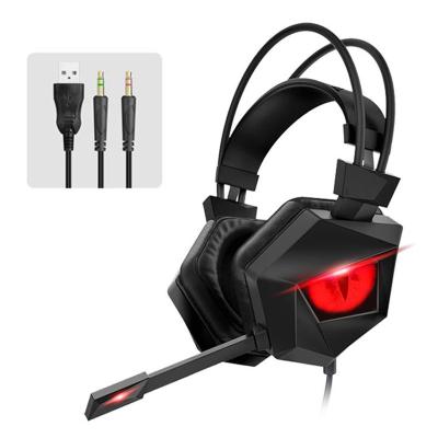 China Over Ear High Quality RGB Led Lightweight 3.5mm 7.1 Edges Earphone Gaming Headset With Microphone For Computer Gamer for sale