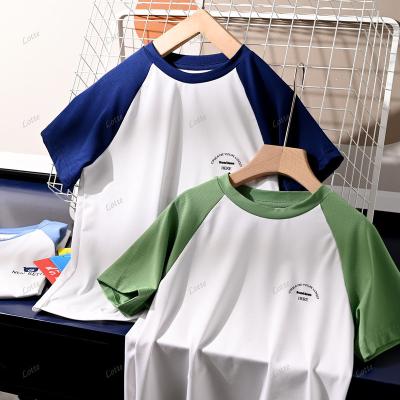 China Premium quality custom printed anti-pilling cotton simple graphic basic t-shirts bulk kids T-shirt printing for kids for sale