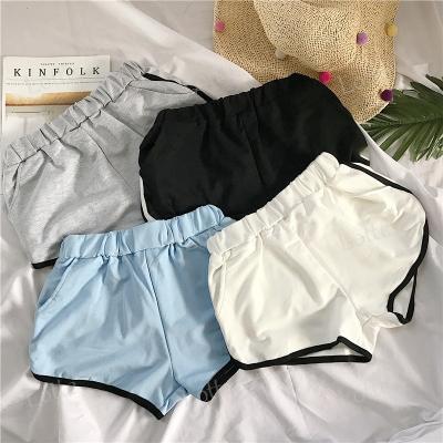 China Breathable Women Casual Workout Shorts Summer Female Sports Hot Elastic Slim Beach Short for sale