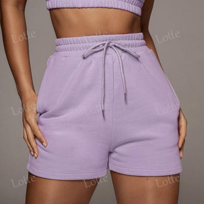 China new style wholesale solid-color fashion Anti-wrinkle summer loose sports casual have pocket shorts women for sale