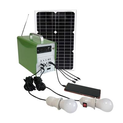 China Home Portable Solar Lighting Kit Lead Acid Battery 80W DC Output Solar Power System With Radio MP3 Bluetooth for sale