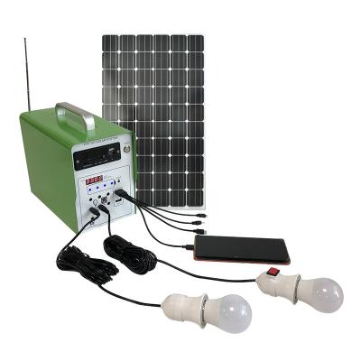 China Home Portable Solar Lighting Kit Built In LiFePO4 Battery DC Solar Lighting System With LED Bulb for sale