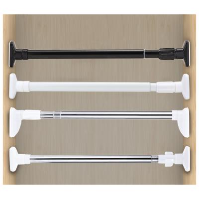 중국 Spring Tension Telescopic Adjustable Extendable Telescopic Steel Curtain Pole Rods Rod Rail Towels Shower Stainless Steel Curtain Clothes Hanging Rod 판매용