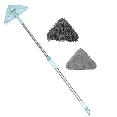 China 360 Degree Rotation Magic Viable Floor Broom Telescopic Tile Scrubber Wall Cleaning Wiper Triangle Ceiling Brooms Window Glass Brooms for sale