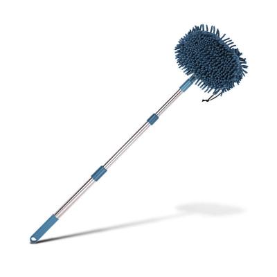 China Cleaning Car Wash 180 Degree Clean Telescopic Mop Wipes Glove Scratch Free Car Scrubber Car Wash Mop With Rotary Extension Pole for sale