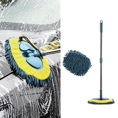 China Cleaning Car 2 in 1 Chenille Microfiber Wash Station Sweeps Car Tire Brush Wheel Telescopic Microfiber Brush Wipes Other Car Cleaning Tools à venda