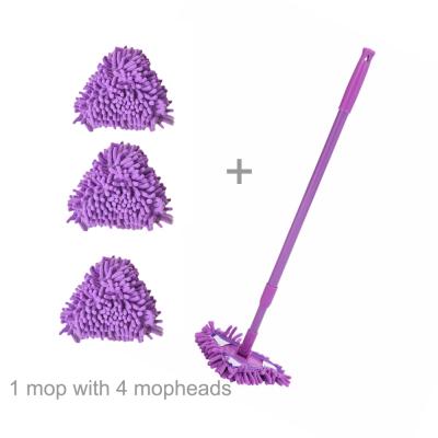 China 4 Viable in 1 Magic Broom Mini Triangle Mops Telescopic Wall and Ceiling Brooms Car Window Cleaner Cleaning Kitchen and Bathroom for sale