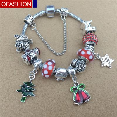 China Fast Delivery Custom Charm Bracelet Women DIY Bead Bracelets And Bangles Crystal Jewelry Unique Silver Te koop