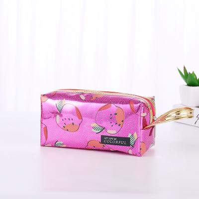 China 2021 Practical New Trendy Glitter Bling Cute Apple Print Adorable Makeup Bags Travel Waterproof Toiletry Bag Accessories Organizer for sale