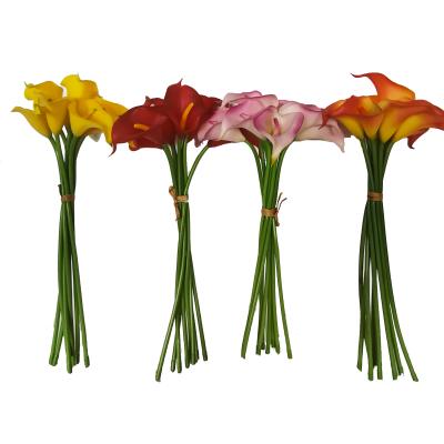 China Artificial Lily Faux Flowers Silk Real Touch Lily Handmade Mini Calla Lilies Touch Calla Flower Bridal Bouquet Hot Sale Real For Weddiing à venda