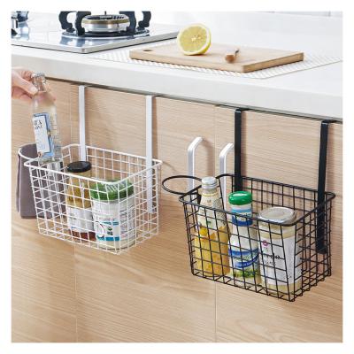 China Viable Rectangular Wire Grid Wall Storage Basket, Over Cabinet Basket, Steel Wire Metal Baskets Hanging Kitchen Storage Organizer en venta