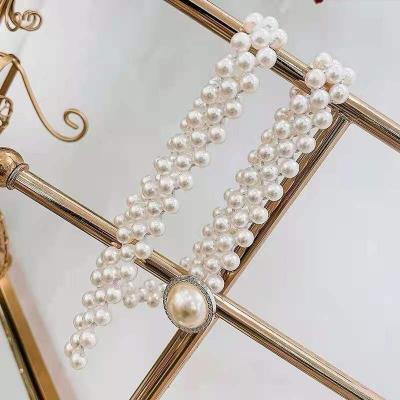 China Wholesale Pearl Fashionable Handmade Belt Chain Belt Rhinestone Fashion Pearl Buckle for sale