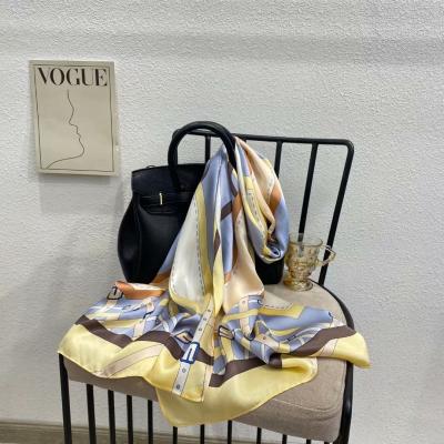 China Designer Soft Elegant Luxury Silk Scarf Custom Printing Long Silk Styles Scarf for sale