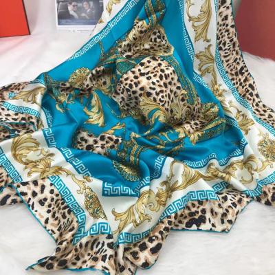 China Styles Scarf Designer Silk Scarf 110 Cm Square Soft Elegant Luxury Silk Big Size for sale