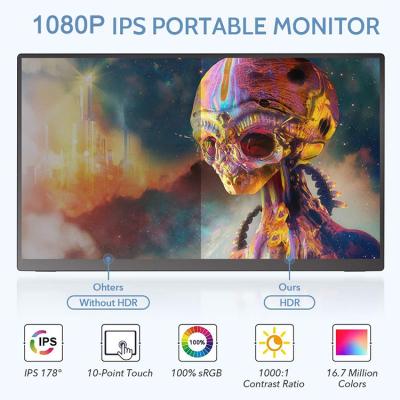 China IPS Screen China Factory Outlet IPS Touch Screen HDR FreeSync 13.3 Inch Portable Gaming Touch Monitor for sale