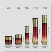 China Gradient Color Glass Airless Pump Bottles , ISO9001 Lidded 30g Glass Jars for sale