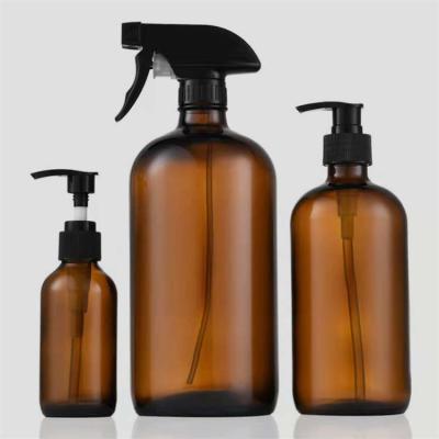 China 8oz inodoro Amber Glass Trigger Spray Bottle, parte superior de Amber Glass Bottle With Spray do CE à venda