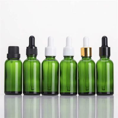 China Multiscene Green Essential Oil Glass Bottles Odorless 5ml 15ml 100ml for sale