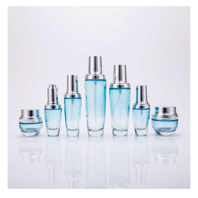 China Color Gradient Cosmetic Glass Bottle Set Durable Multifunctional ISO14001 for sale