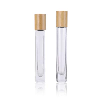 China Lidded Bamboo Essential Oil Roller Bottles , Transparent ODM Wooden Roller Bottles for sale