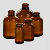 China Washable Boston Round Pharmaceutical Glass Bottles For Liquid Medicine Amber Portable for sale