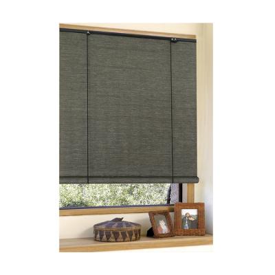 China Traditional Paper Blind Shades Folding Temporary Curtain Jute Pleated Blinds for sale