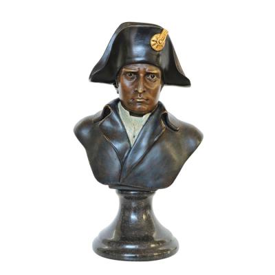 China High Quality Famous Classical Casting Bronze Sculpture Europe Figure Patina Of Napoleon Head Bust Statue for sale