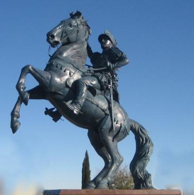 China Europe high quality outdoor square decoration riding horse life size bronze sculpture for sale