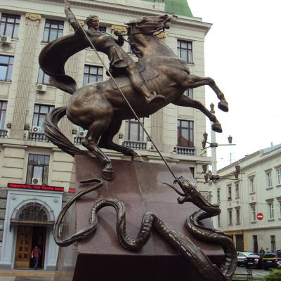 China Europe good quality new product casting outdoor large statue metal bronze man riding horse sculpture for sale