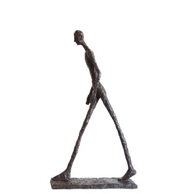 China Europe Replica Modern Working Man Bronze Walking Sculpture By Giacometti Bronze Statue For Home Decor for sale