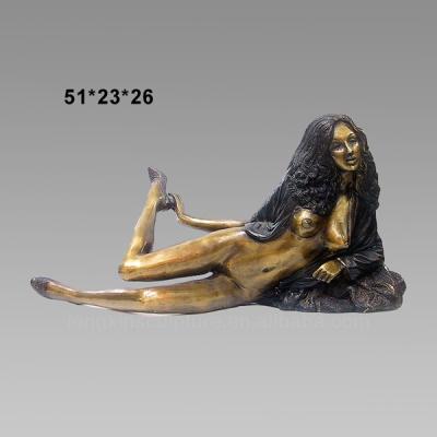 China Hot Selling Europe Logp Girl Statues Life Size Sexy Naked Girl Outdoor Statue Sculpture Customizable for sale