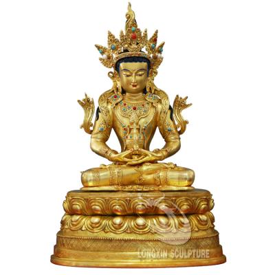 China India Gold Plated Nepal Handmade Statue Buddha Decor Sculpture Hot Sale Home And Office Decor for sale