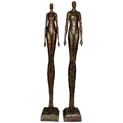 China Europe Handicraft Giacometti Abstract Brass Statue for sale