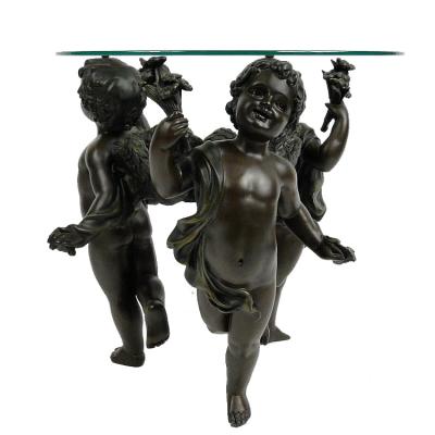 China DINING TABLE Baby Angel Statue Angel Table Bronze Bronze Dining Table for sale