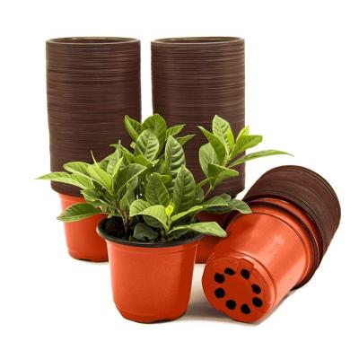 China Wholesale Reusable Cheap Double Color Plastic Flower Pot For Landscaping Landscape Greening Private Garden for sale