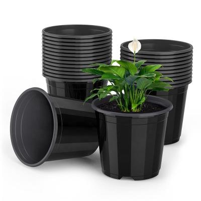 China 130 x 115 x 88mm Durable Small Plastic Flower Pot 8 Size Reusable Double Color Plant Nursery Flower Pots for sale