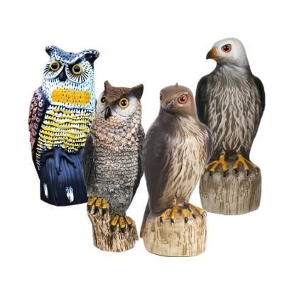 China Eagle Hawk Owl Scarecrow Animal Repellent Sculpture in Viable Lifelike Outdoor Plastic Bird Decoration Craft Yard Garden Satue for sale