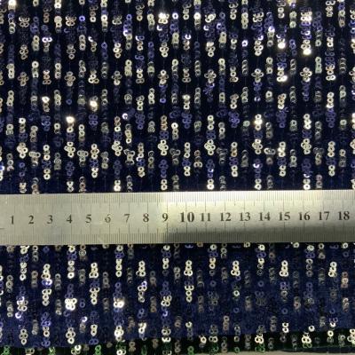 China 2020 Brushed Green Blue Green Sueded Shaoxing Textile Factory Heavy Dress Scale Velvet Sequin Embroidery Fabric For Sale for sale