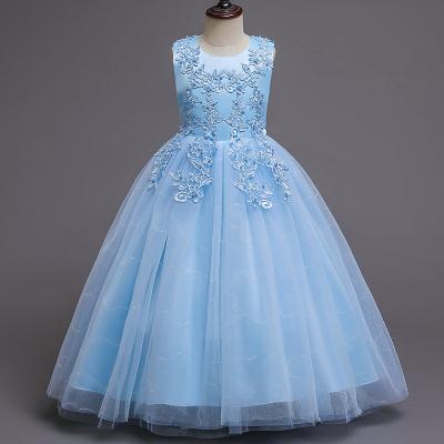 China Christmas Washable Winter&autumn 7 Years Old Girls Red Full Wedding Party Dresses for sale