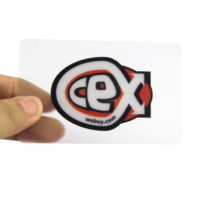 China Club Silk Screen Printing Credit Card Size Transparent Clear Business Card for sale